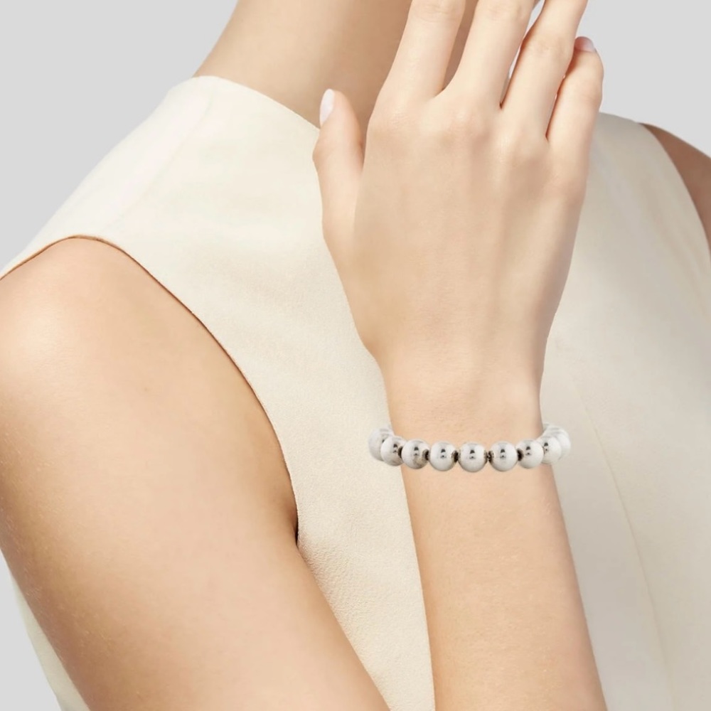 Authentic Tiffany & Co. Ball Beaded 10mm Bracelet. - Picture 7 of 10